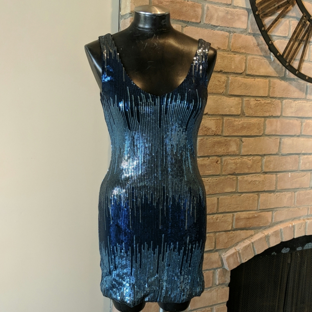 Blue Ombre Cocktail Dress